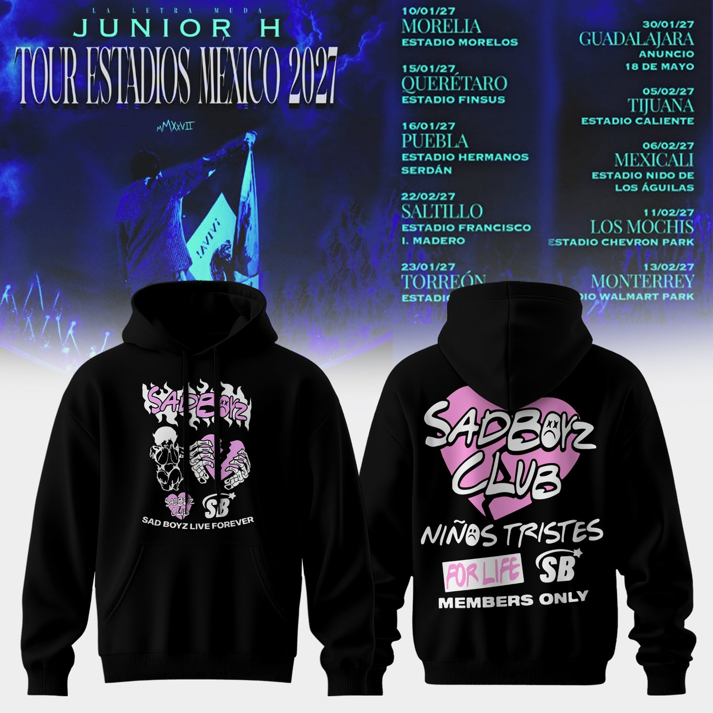 JUNIOR H “Sad Boyz” 2027 Tour Hoodie Is Here