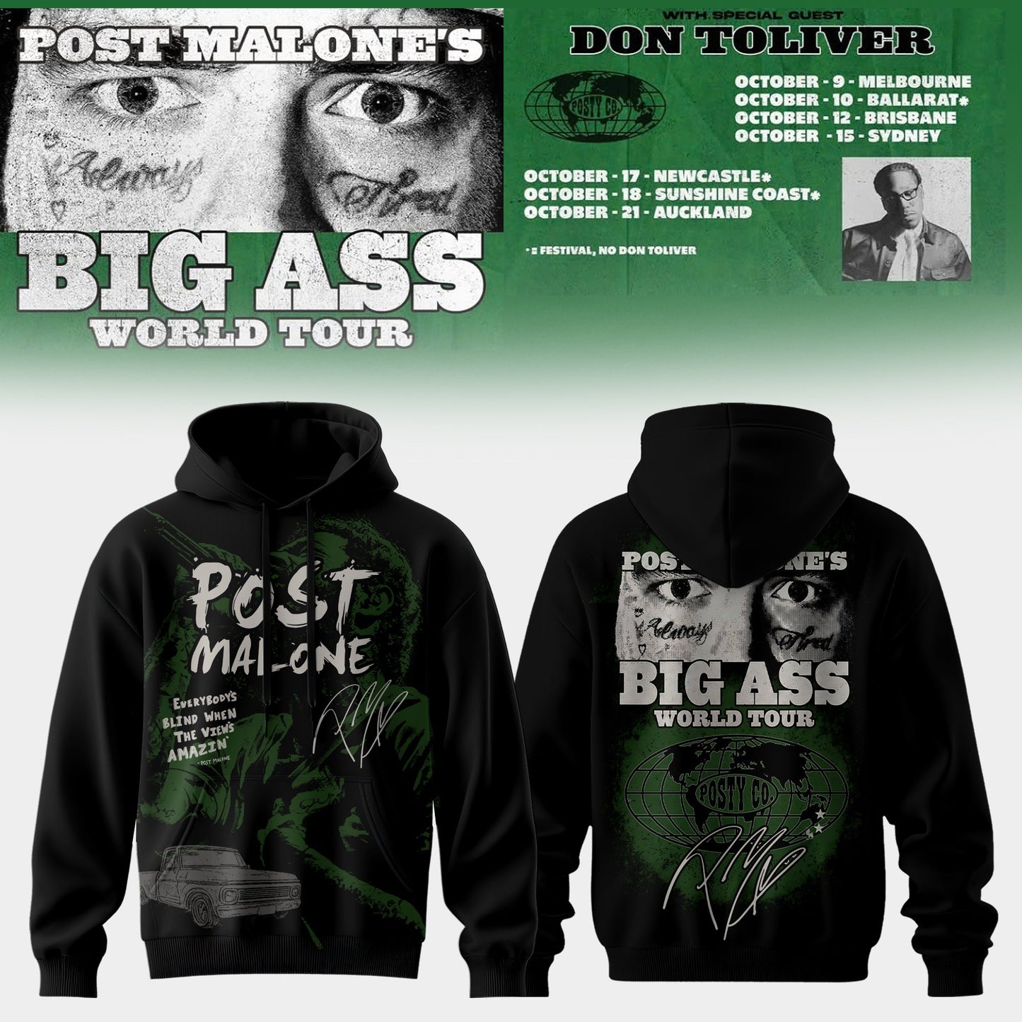 Posty Globe Tour Hoodie Edition