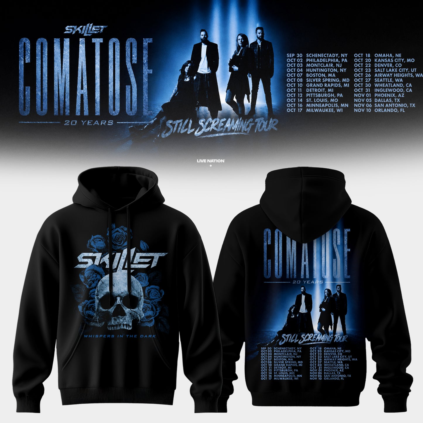 SKILLET “COMATOSE 20 YEARS” HOODIE COLLECTION IS HERE