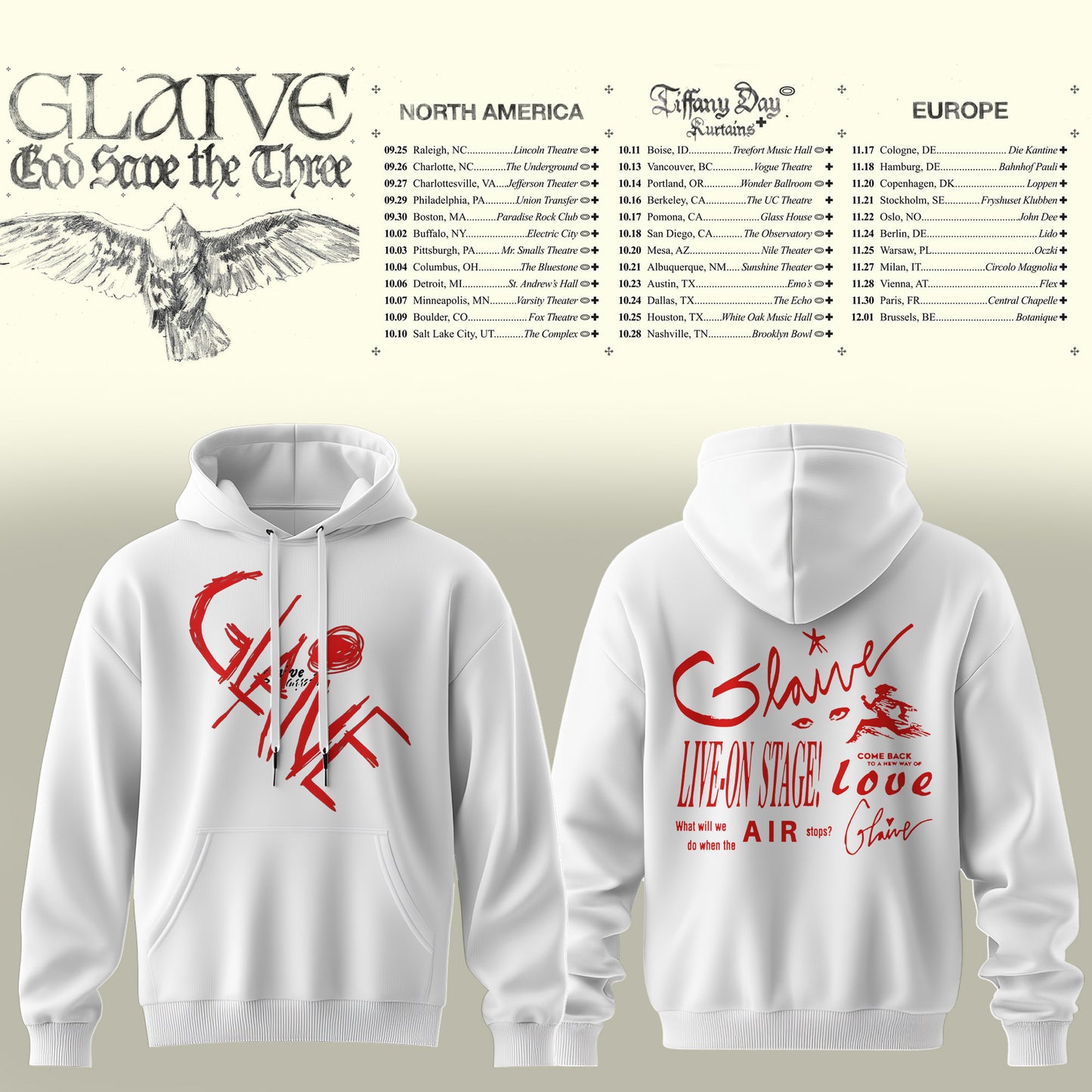Glaive “God Save The Teen” 2026 Tour Hoodie Is Here – Limited Edition