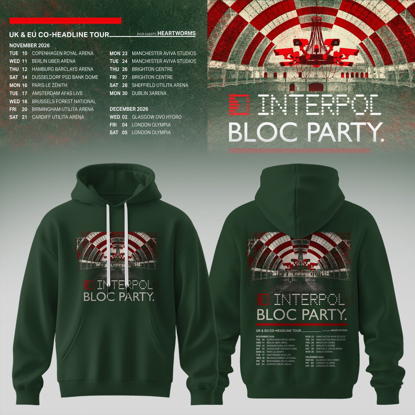 _INTERPOL x BLOC PARTY – UK & EU TOUR 2026 HOODIE COLLECTION IS HERE