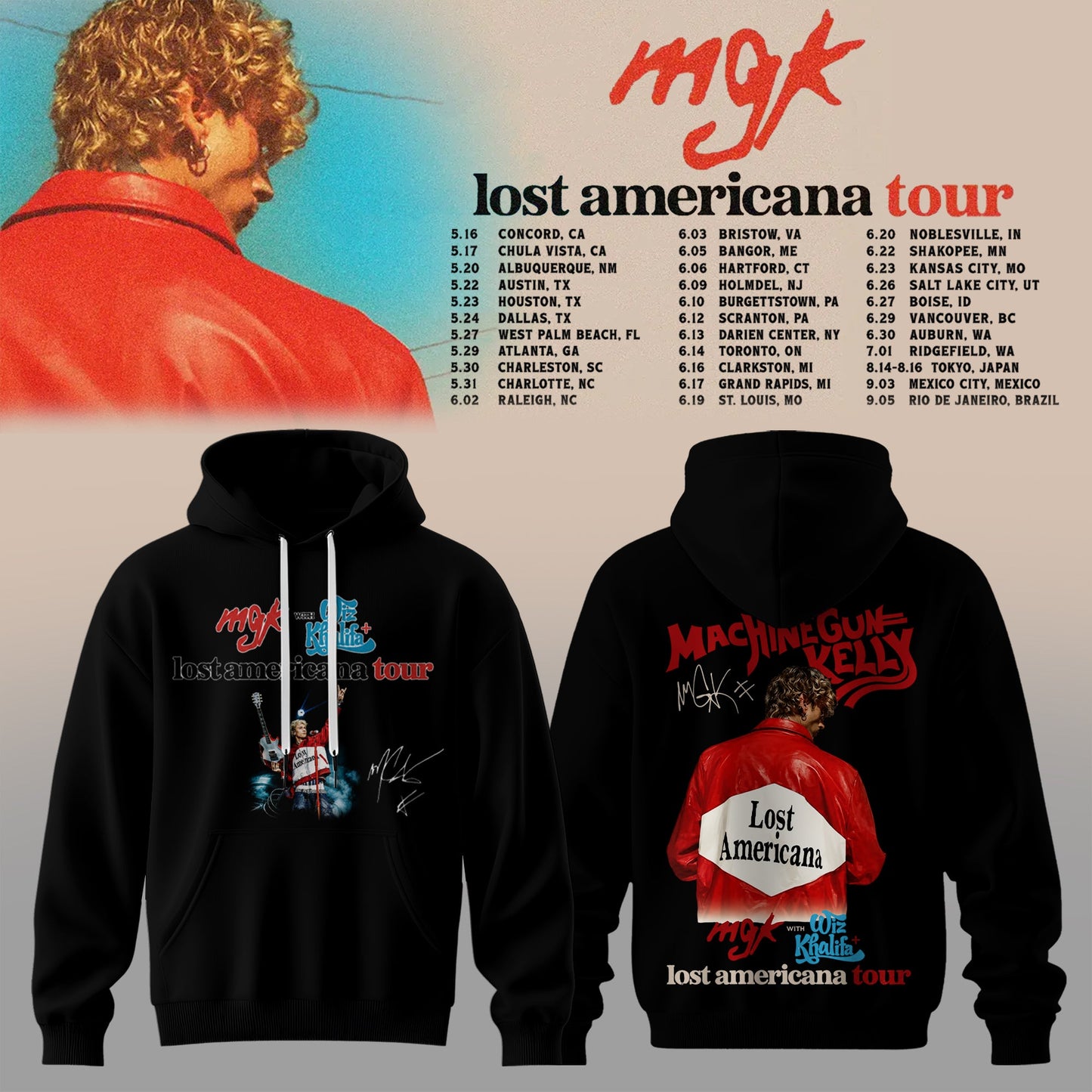 MGK – Lost Americana Tour 2026 Hoodie Is Here
