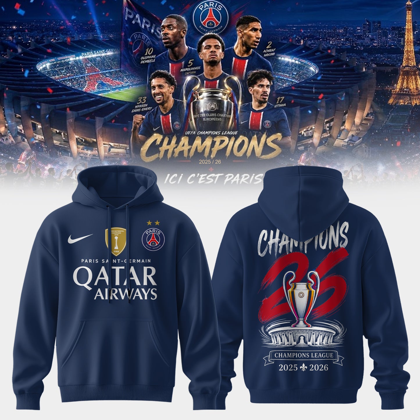 🏆 UEFA Champions League 2026 Champions Edition Hoodie