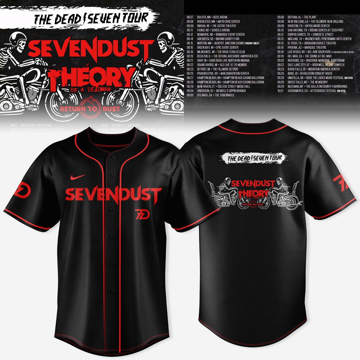 The Dead/Seven Tour Limited Jersey