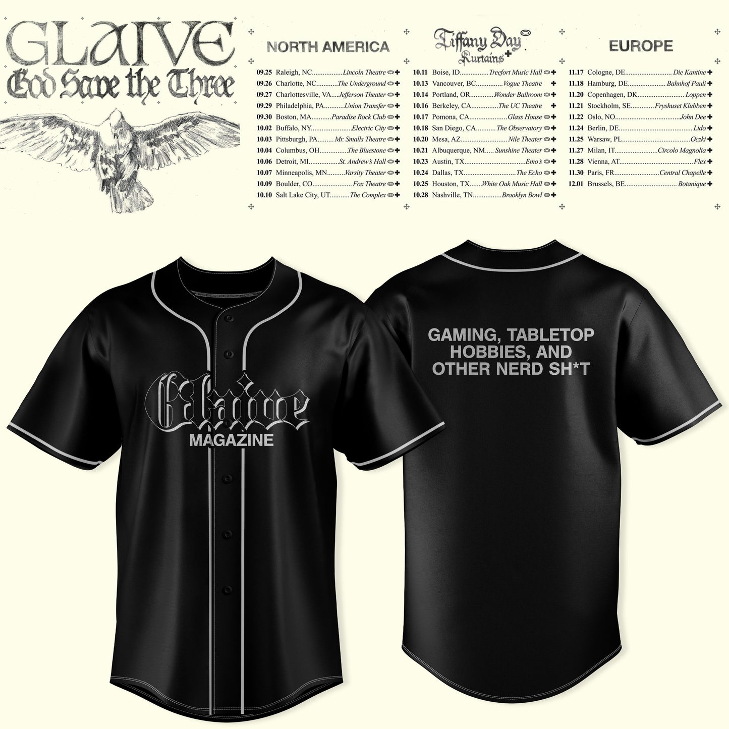 Glaive “God Save The Teen” 2026 Tour Jersey Is Here – Limited Edition