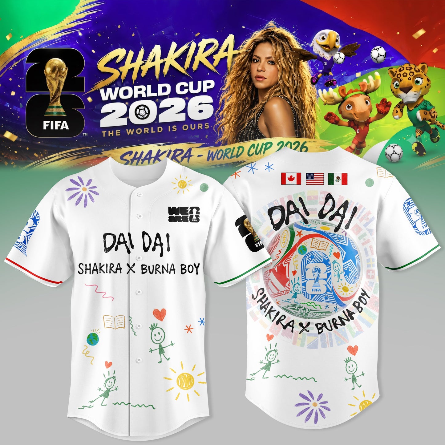 Shakira x Burna Boy – World Cup 2026 Jersey Collection