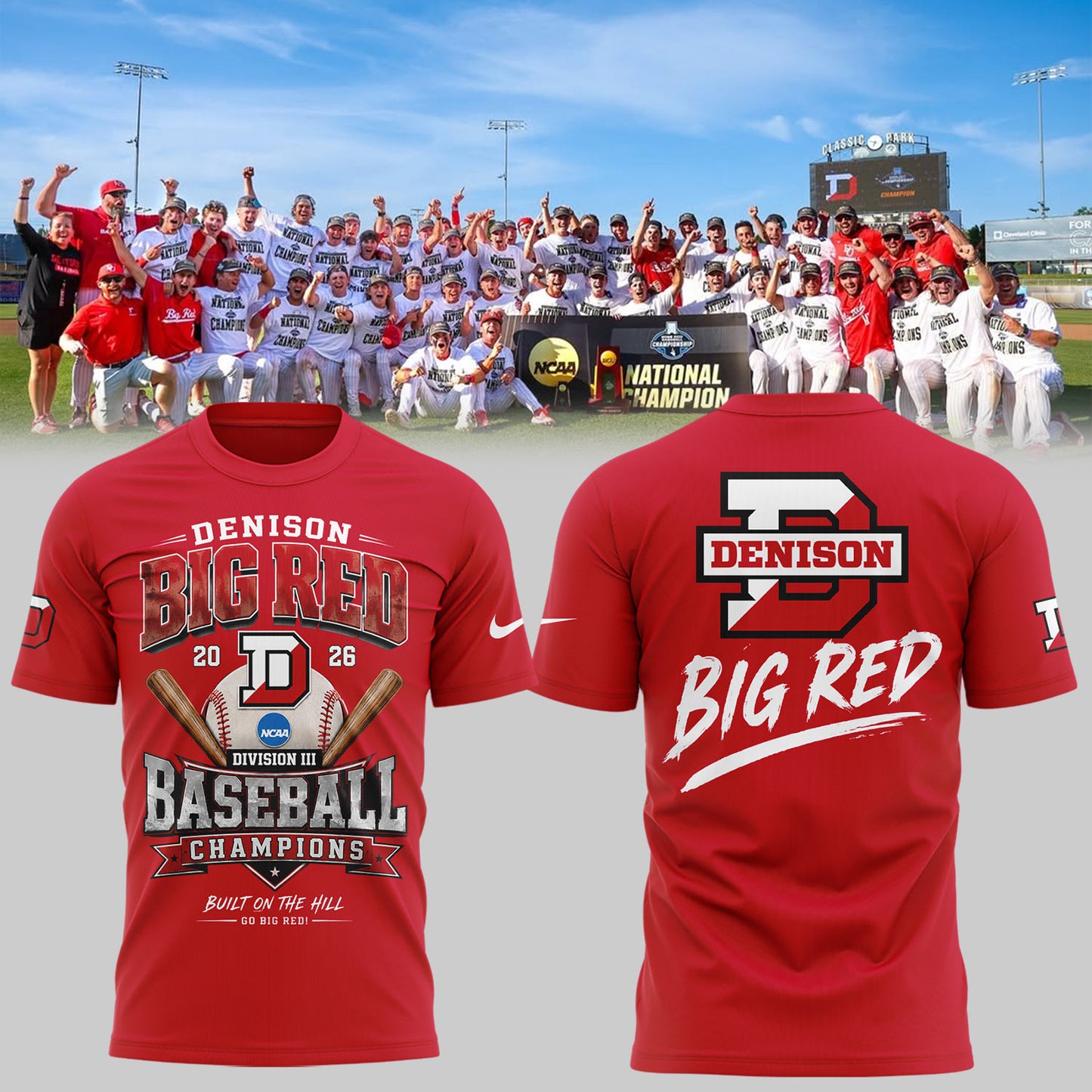 Big Red 2026 Division III Baseball National Champions ⚾🏆Shirt