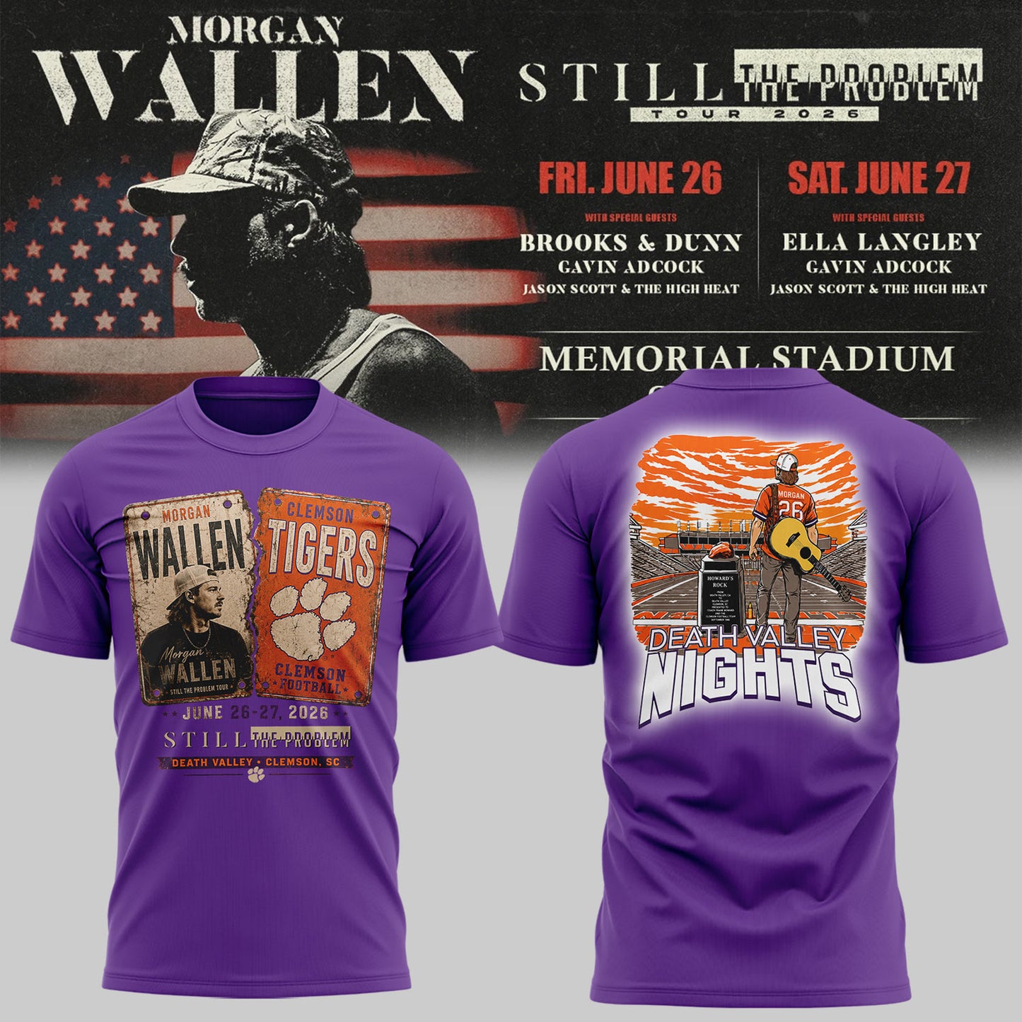 MW “Still The Problem Tour”at Clemson Memorial Stadium Shirt
