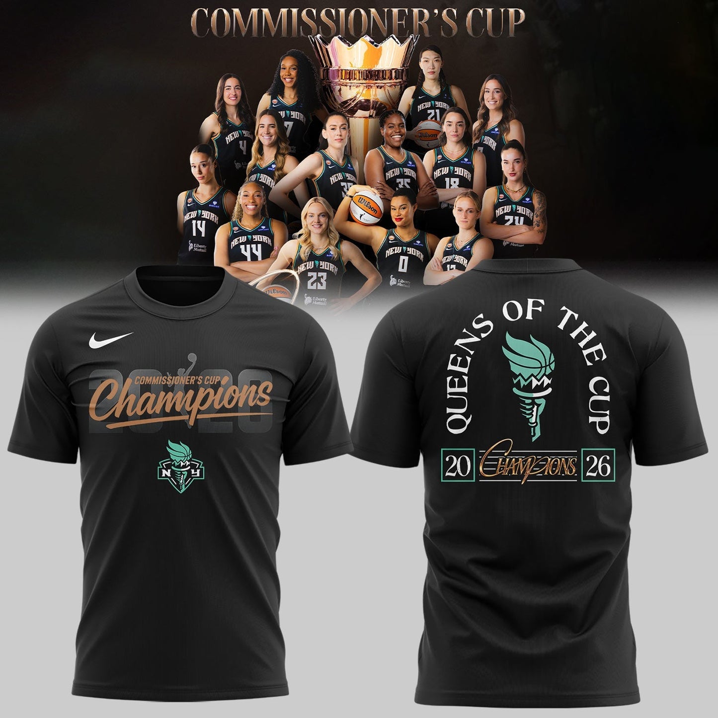 Limited Edition NY Liberty 2026 Commissioner’s Cup Champions Shirt