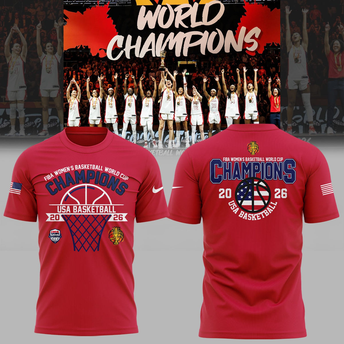 Limited Edition FIBA Women’s Basketball WC 2026 Champions 🏀🏆 Shirt