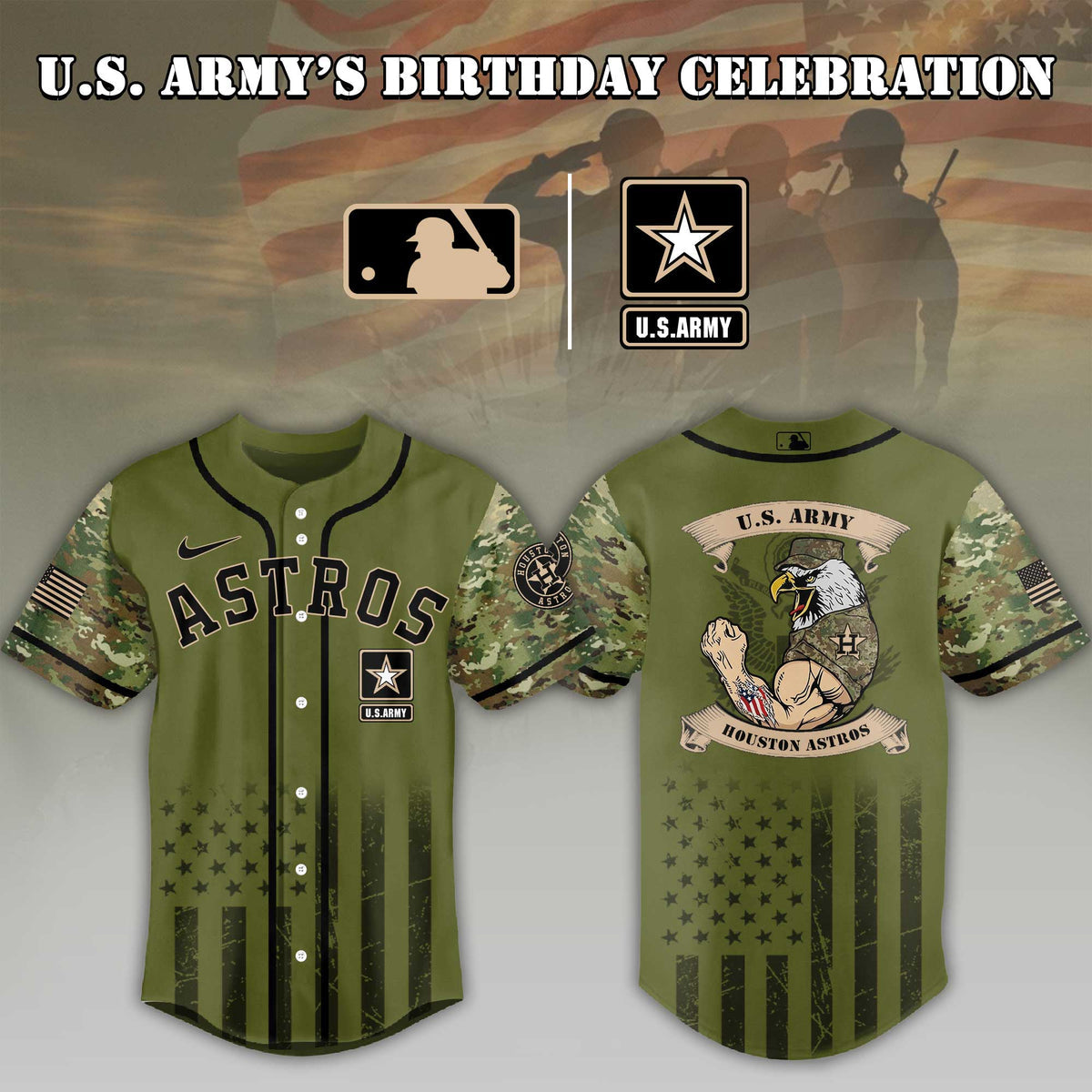 Baseball Team U.s. Army Birthday Baseball Jersey Shirt Collection