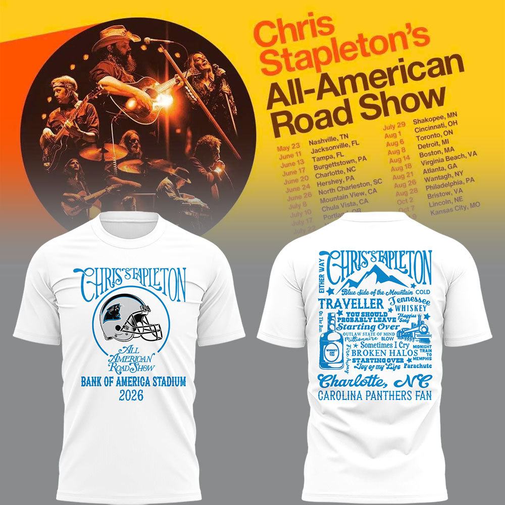 Limited Edition Carolina Panthers x Chris Stapleton “All-American Road Show” Tshirt