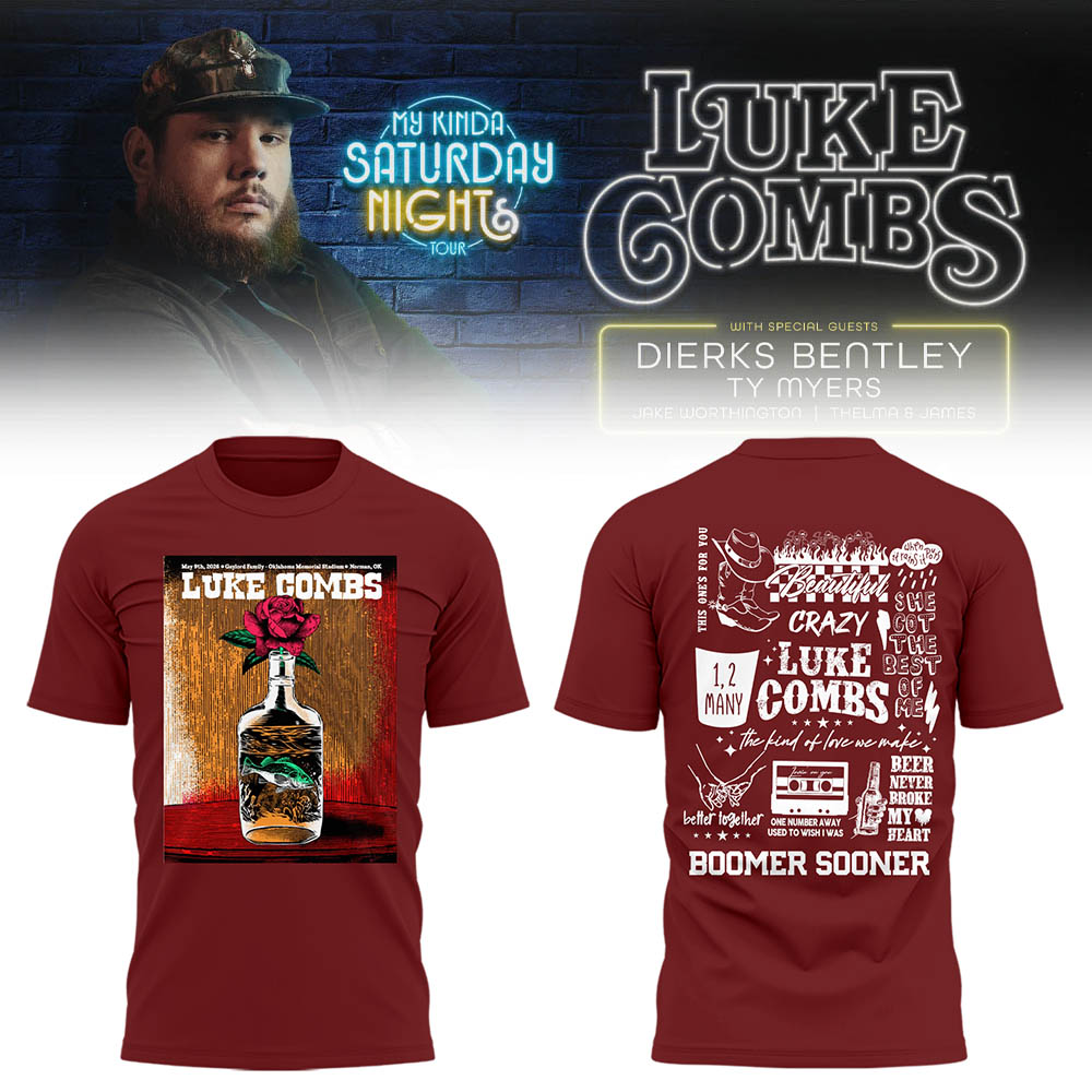 Limited Edition “My Kinda Saturday Night Tour” at Oklahoma Memorial Stadium Tshirt