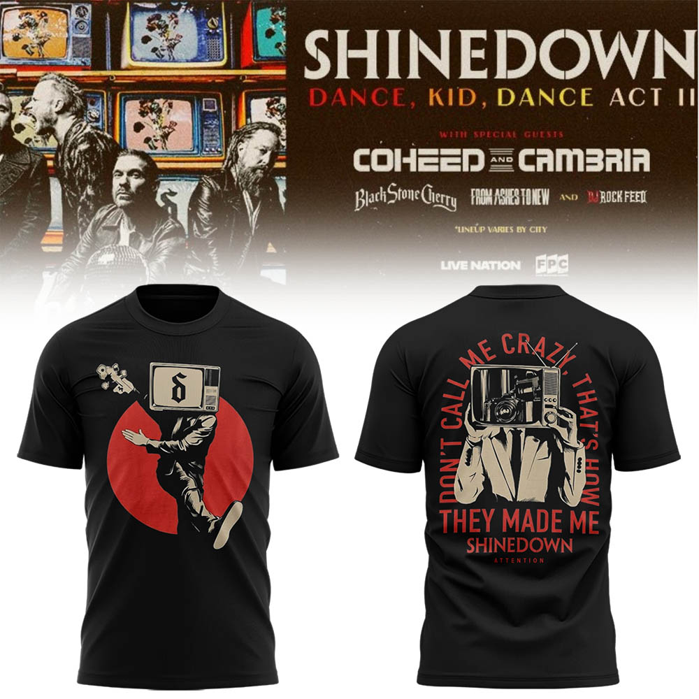 Limited Edition SHINEDOWN “Dance, Kid, Dance Act II Tour” 2026 Shirt