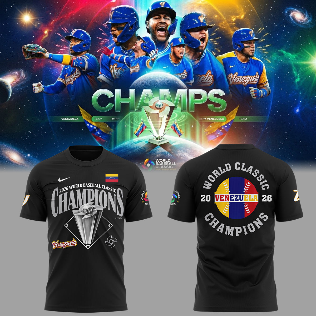 Team Venezuela 2026 World Baseball Classic Champions Limited Edition Shirt