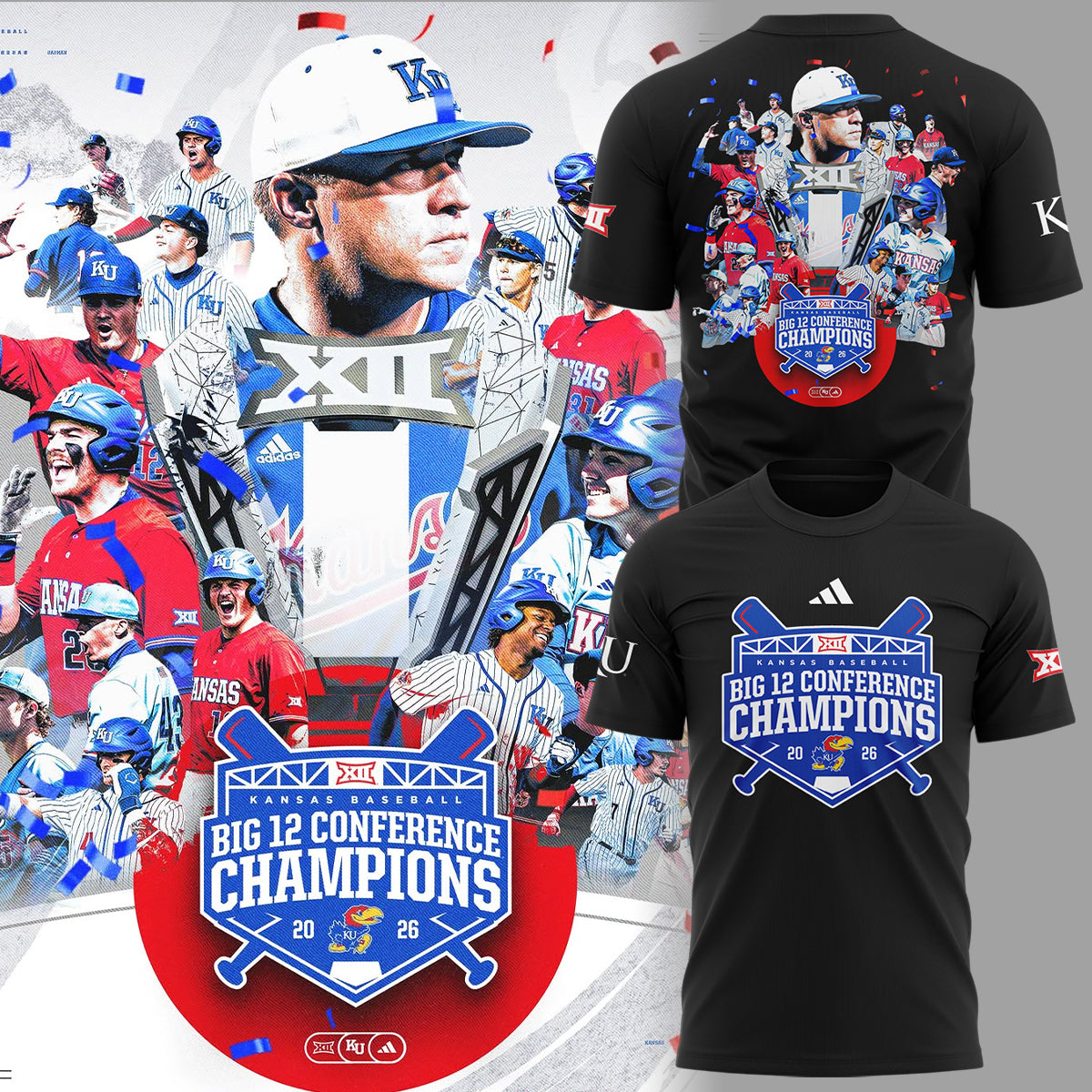 Jayhawks B12 Conference Champions Limited Edition Shirt