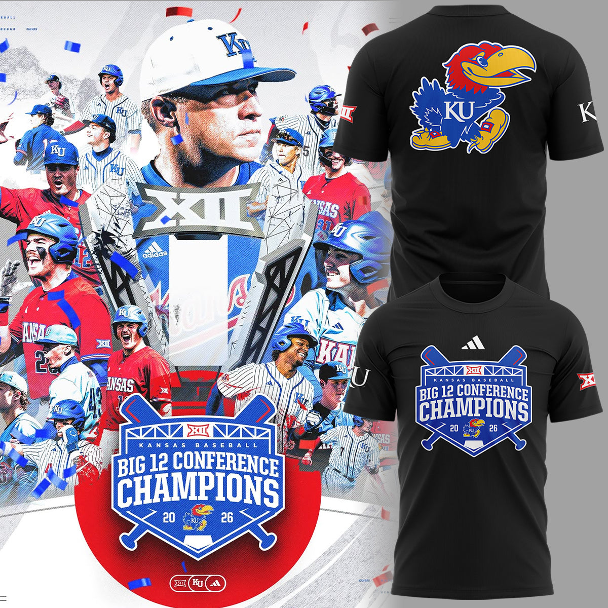 Jayhawks B12 Conference Champions Limited Edition Shirt