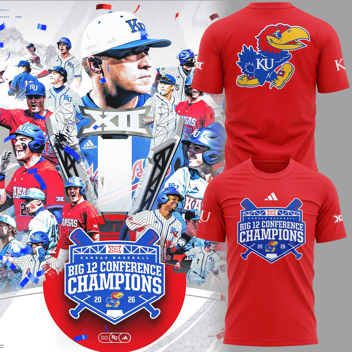 Jayhawks B12 Conference Champions Limited Edition Shirt