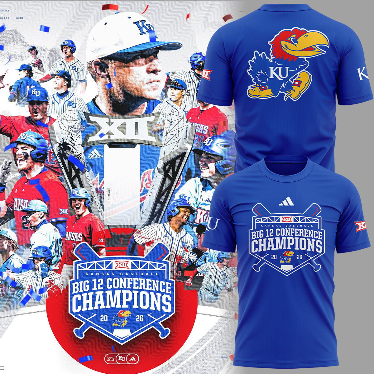 Jayhawks B12 Conference Champions Limited Edition Shirt