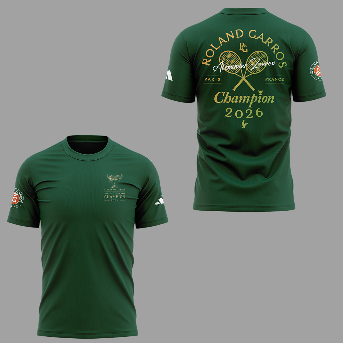 Alexander Zverev 2026 Roland-Garros Champions 🎾🏆Shirt-ND06082611