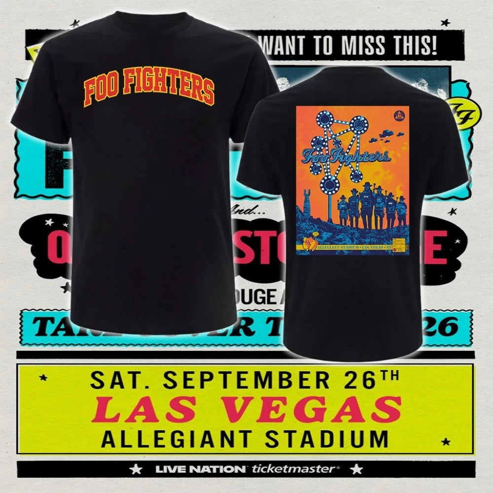 Foo Fighters Las Vegas T-Shirt – Allegiant Stadium September 26, 2026