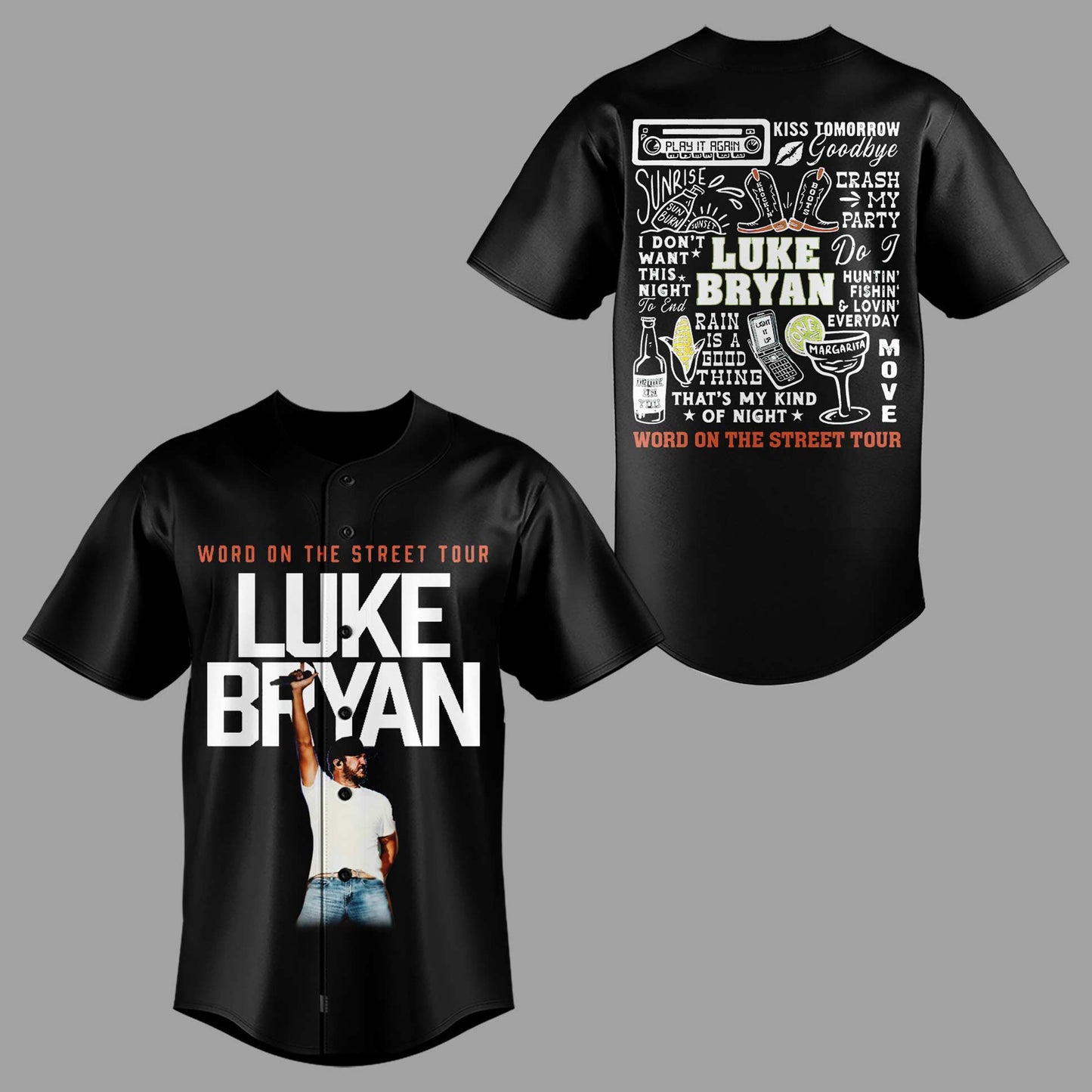 LB “Word On The Street Tour” 🎤🤠 Baseball Jersey