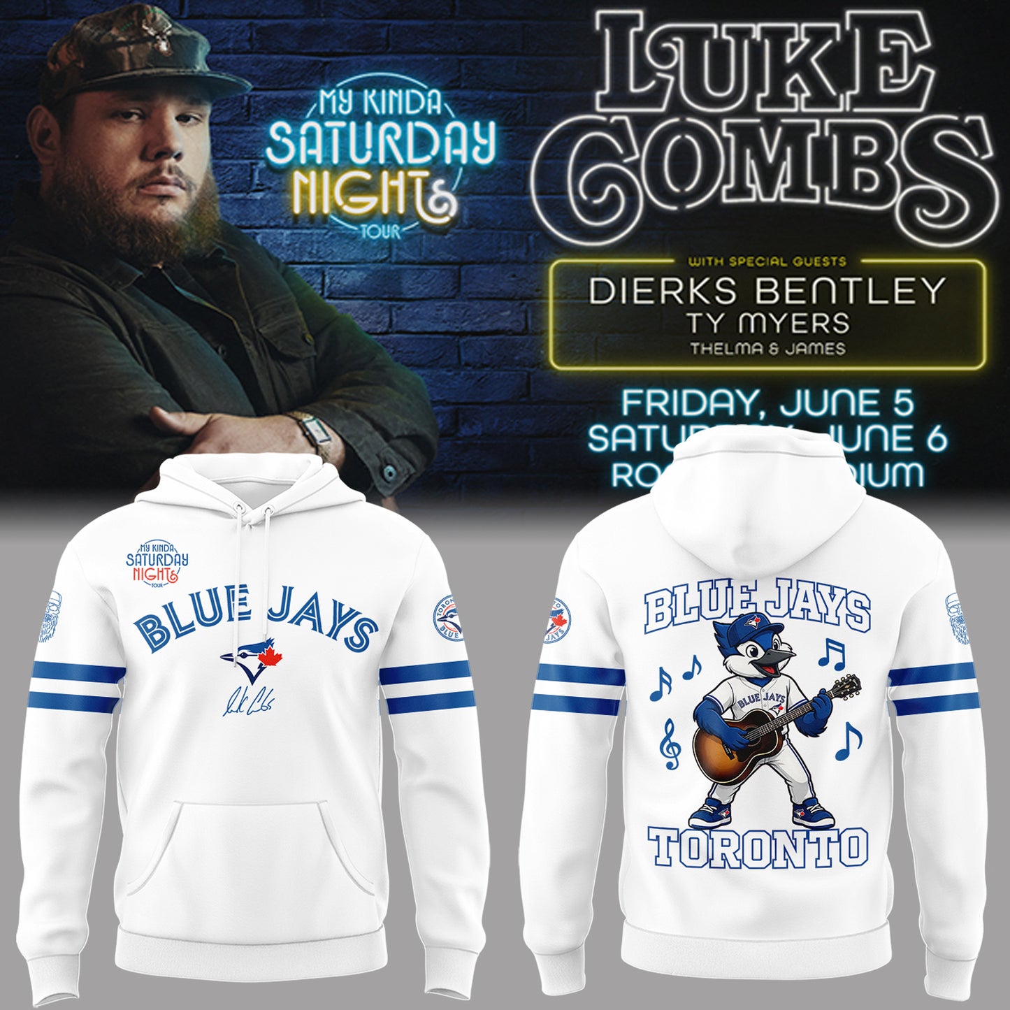 Limited Edition “My Kinda Saturday Night Tour” LC x Jays Hoodie