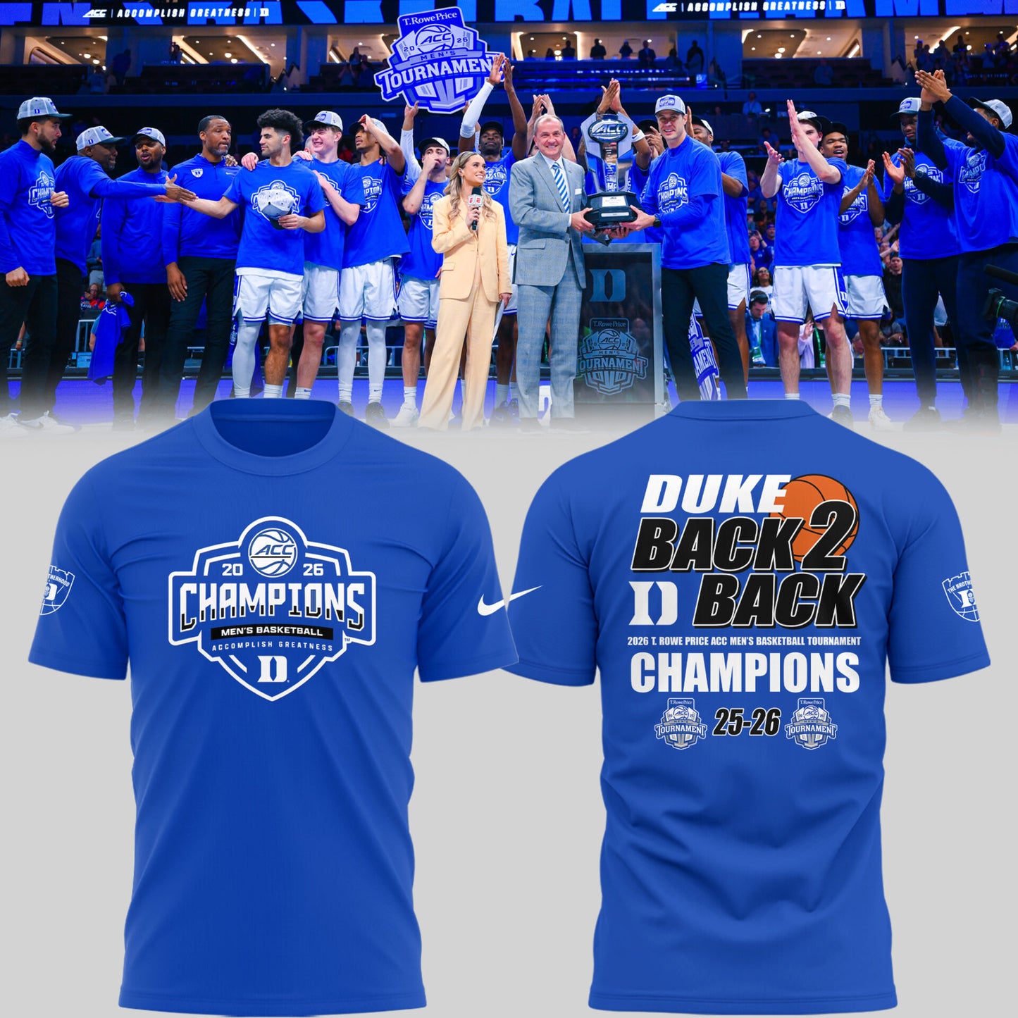 Limited Edition Duke Basketball B2B Champions 🏀🏆 TShirt