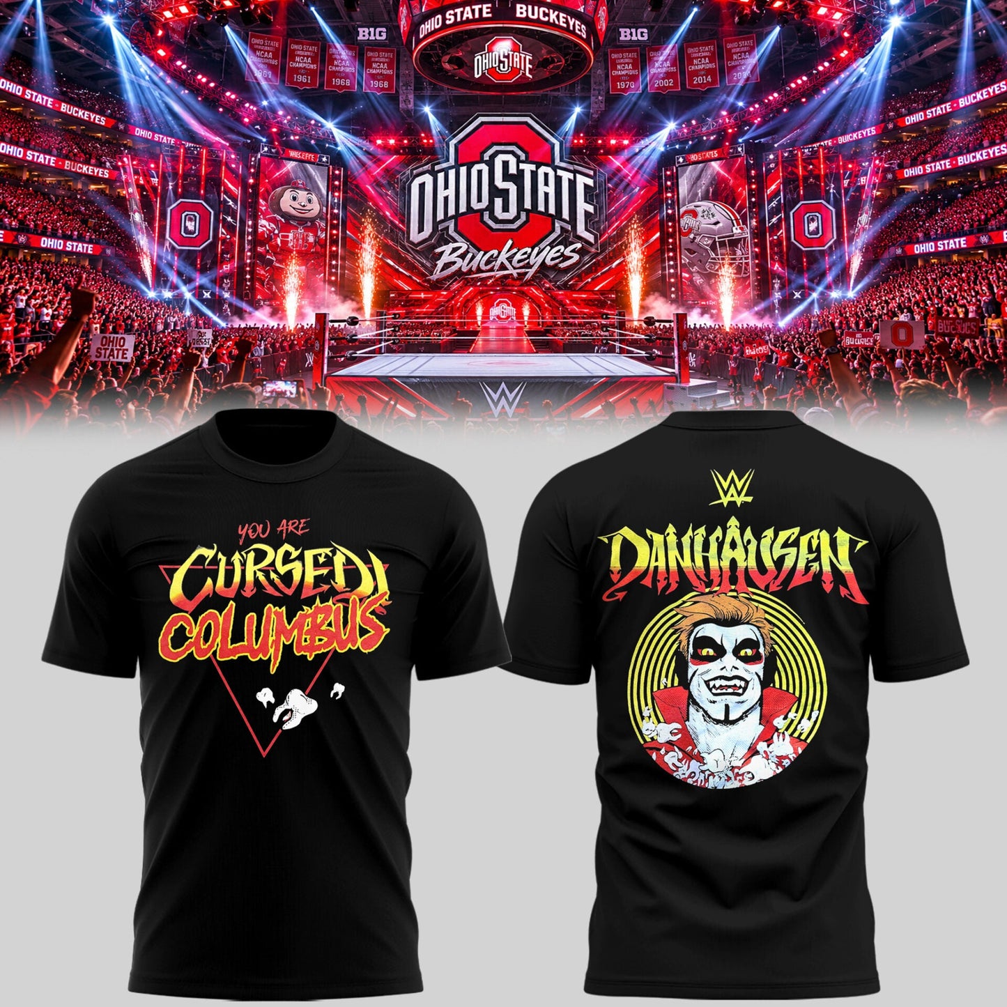Limited Edition W.W.E Monday Night RAW At Schottenstein Center, Ohio Shirt