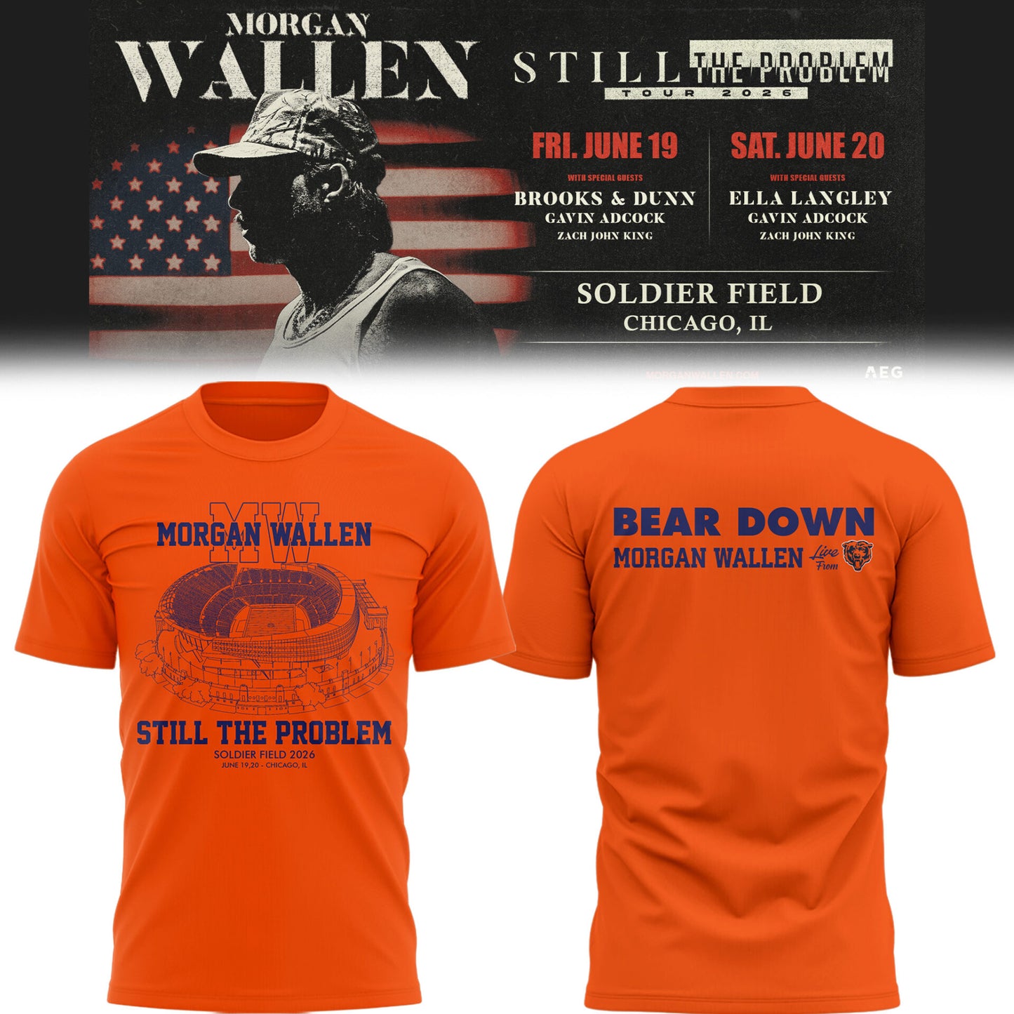 BEAR x MW “Still The Problem Tour 2026” at Soldier Field TShirt
