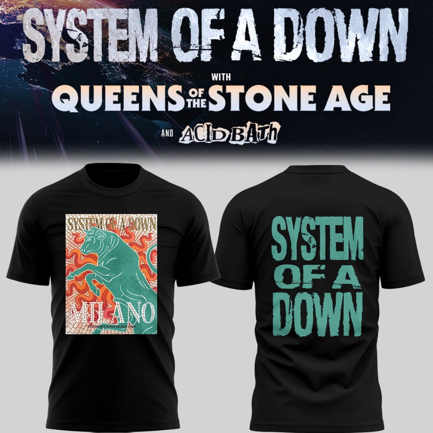 Limited Edition SOAD UK & Europe Stadium Tour 2026 T-Shirt