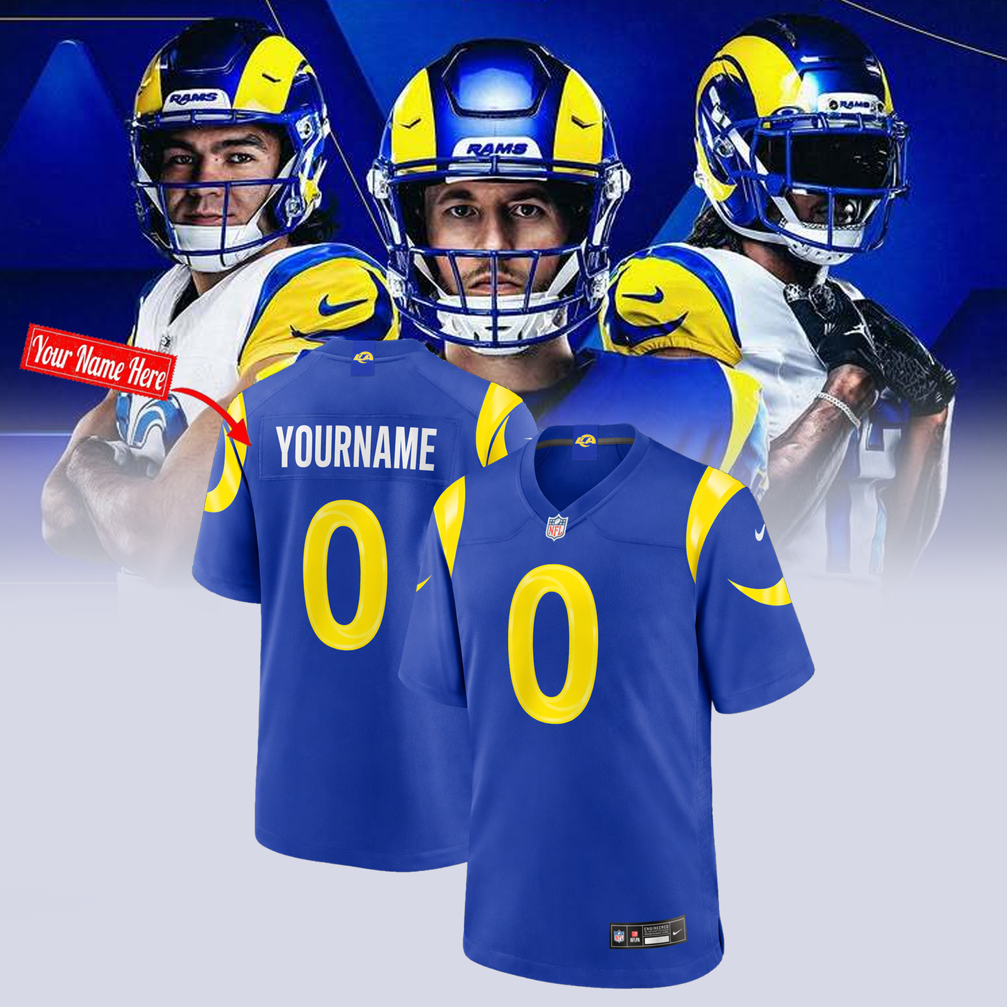 Limited Edition LA Rams Game Day Football Jersey