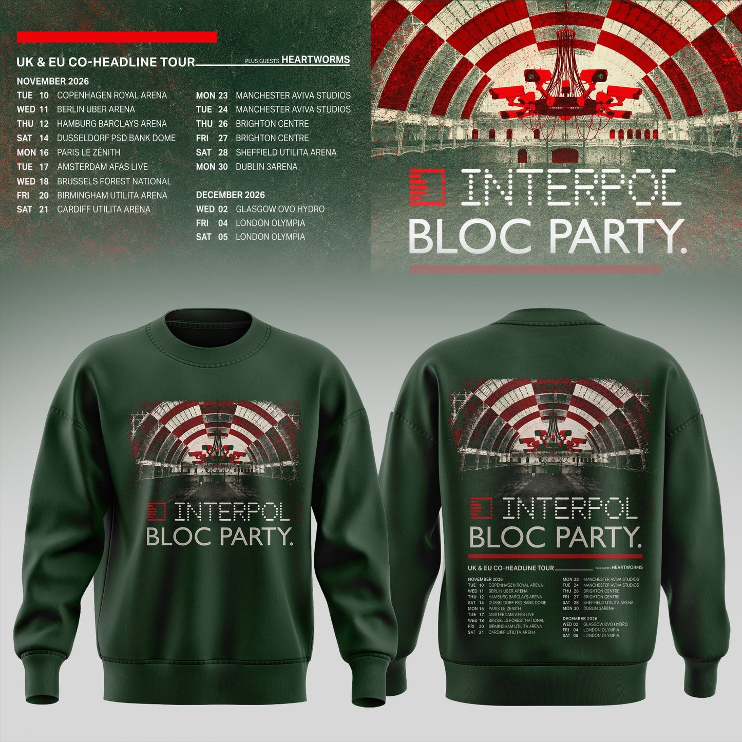 _INTERPOL x BLOC PARTY – UK & EU TOUR 2026 SWEATSHIRT COLLECTION IS HERE