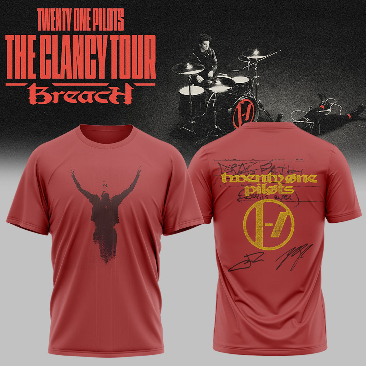Twenty One Pilots The Clancy Tour: Breach tshirt