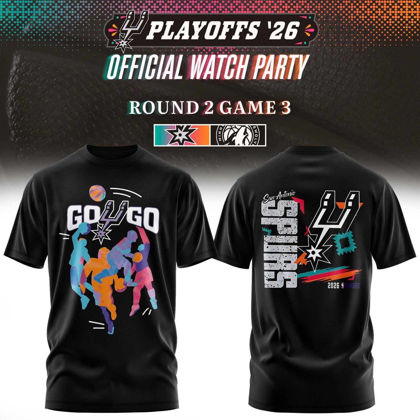 2026 Game3 San Antonio Spurs Playoffs Tee