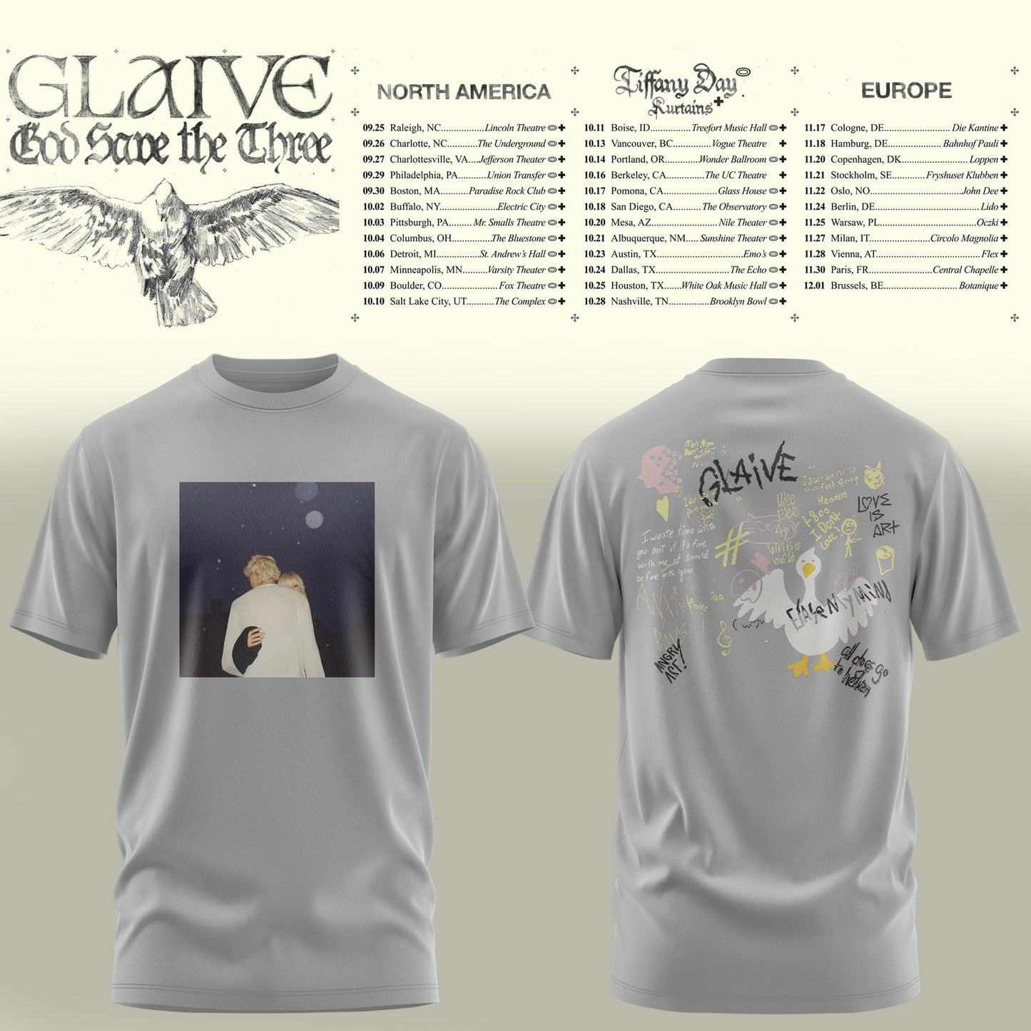 Glaive “God Save The Teen” 2026 Tour T-Shirt Is Here – Limited Edition