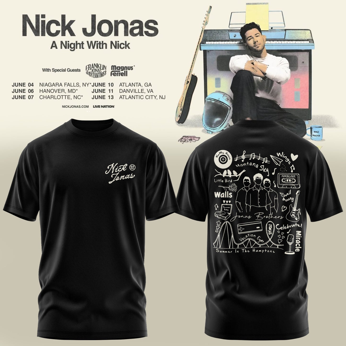 Nick Jonas – A NIGHT WITH NICK T-shirt