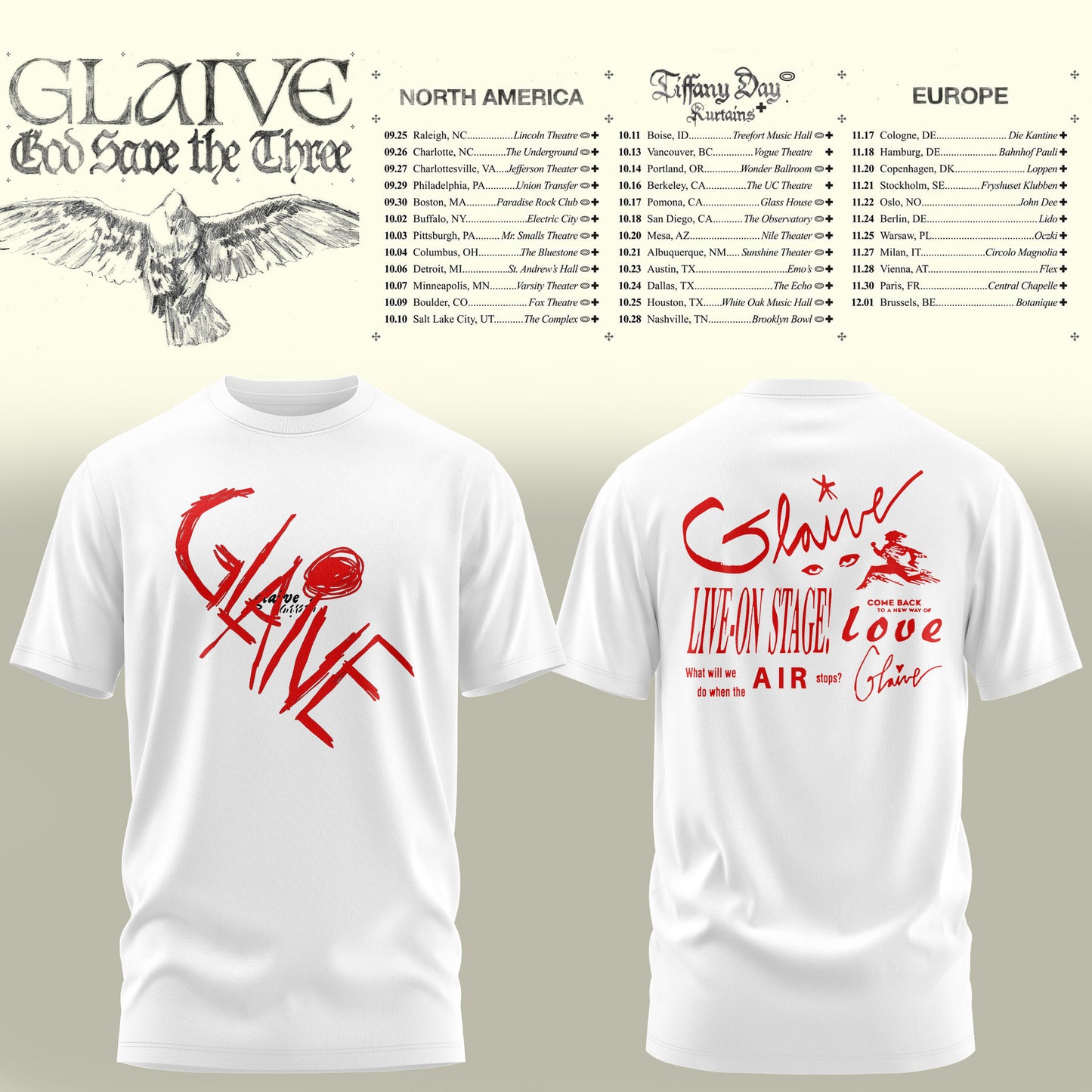 Glaive “God Save The Teen” 2026 Tour T-Shirt Is Here – Limited Edition