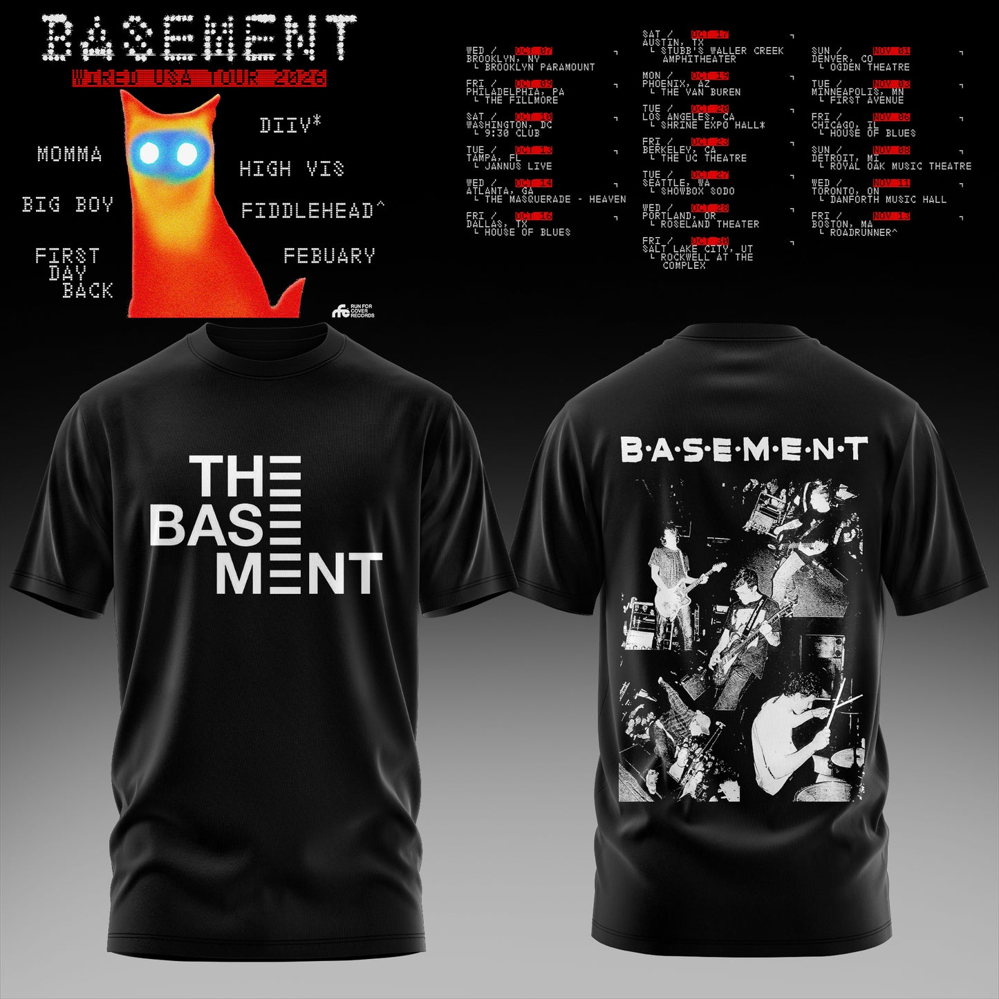 Basement – WIRED USA Tour 2026 Limited Tshirt