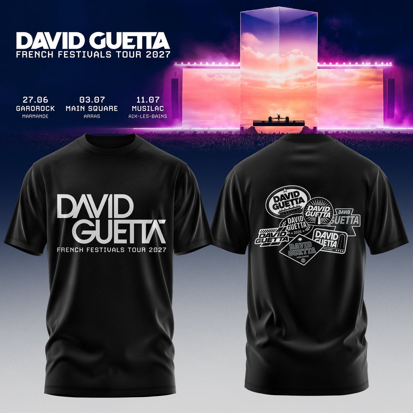 DAVID GUETTA – FRANCE TOUR T-shirt