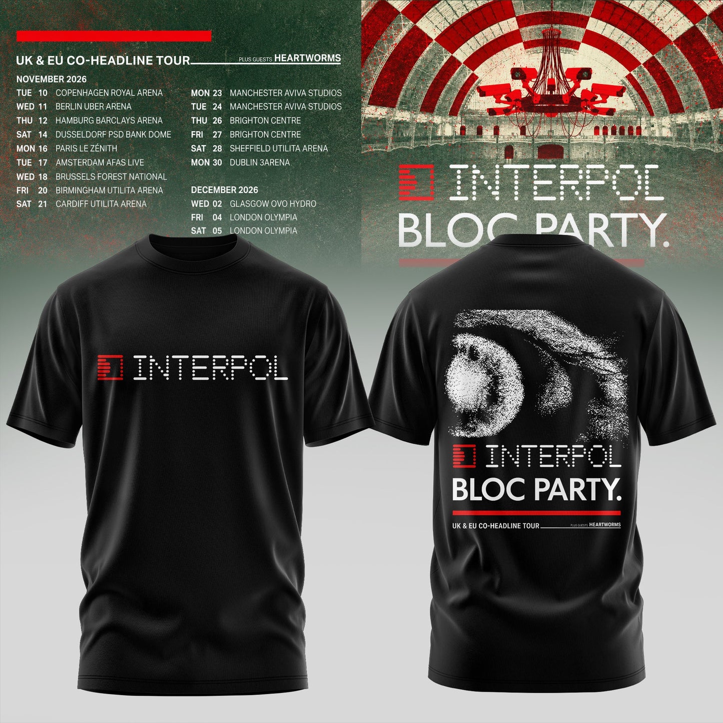 _INTERPOL x BLOC PARTY – UK & EU TOUR 2026 TSHIRT COLLECTION IS HERE