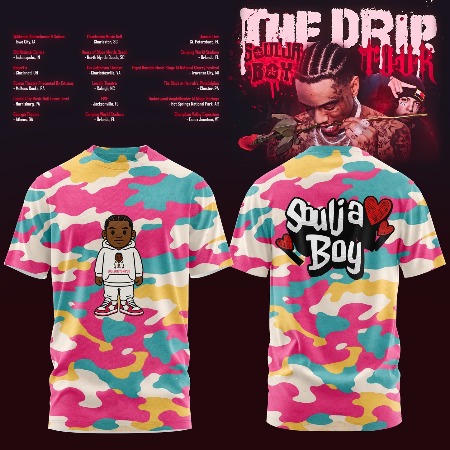SOULJA BOY LIMITED DRIP 2026 TOUR T-SHIRT MERCH IS HERE