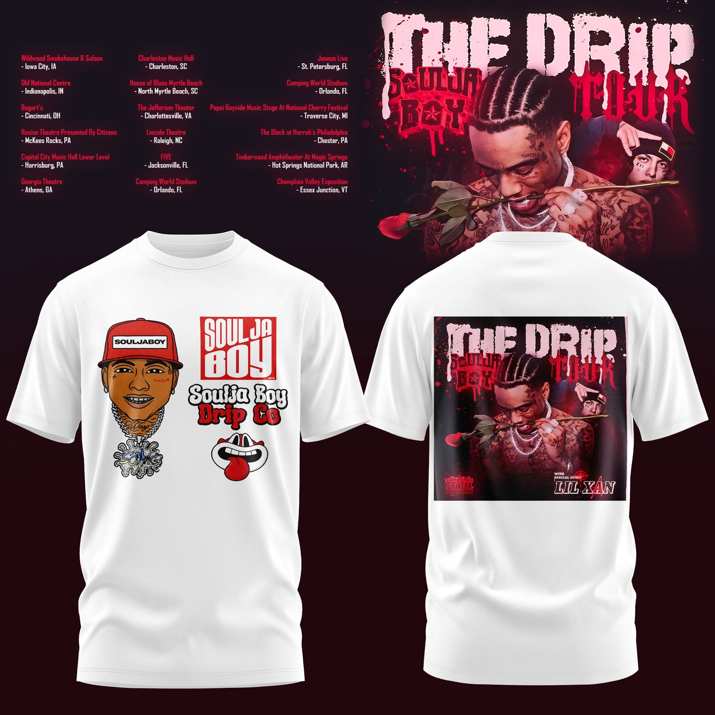 SOULJA BOY LIMITED DRIP 2026 TOUR T-SHIRT MERCH IS HERE