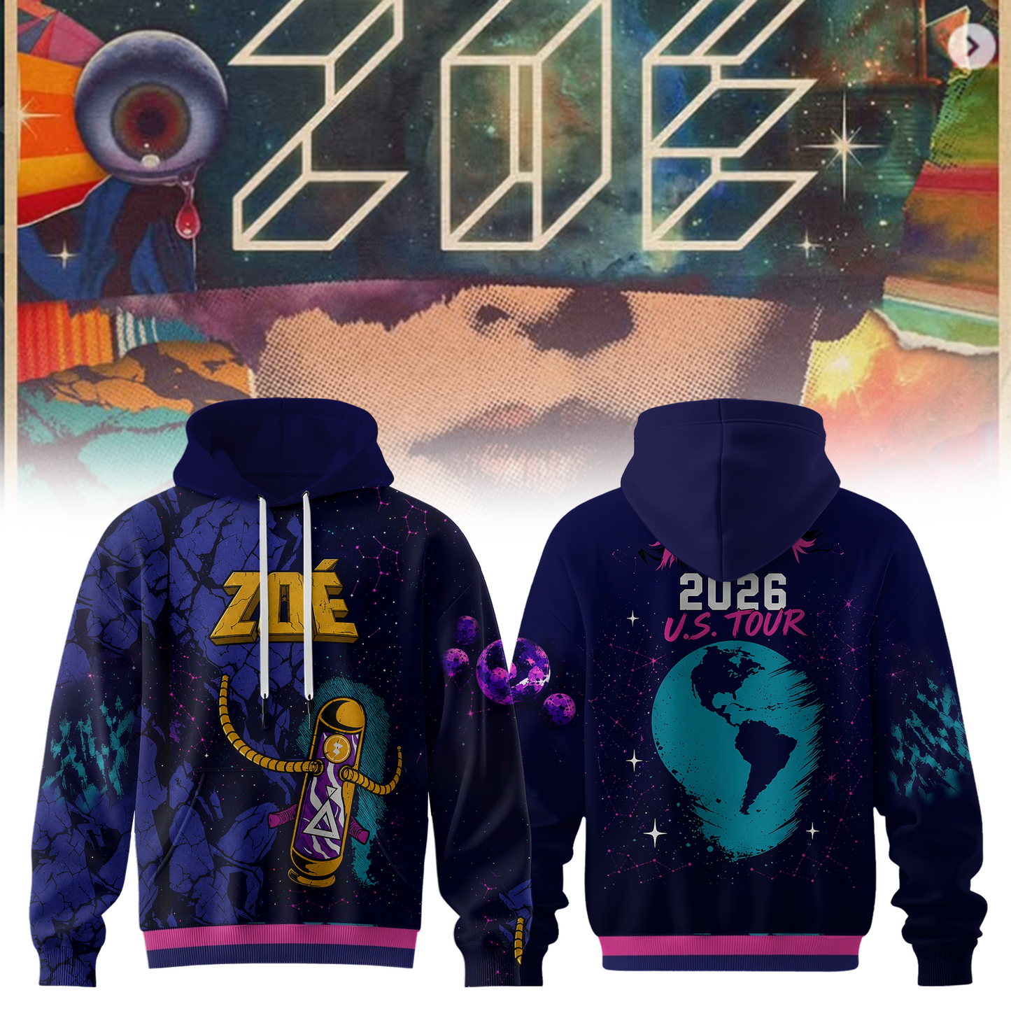 ZOÉ – “MEMOREX + REXSEXEX + MÁS” Tour Hoodie