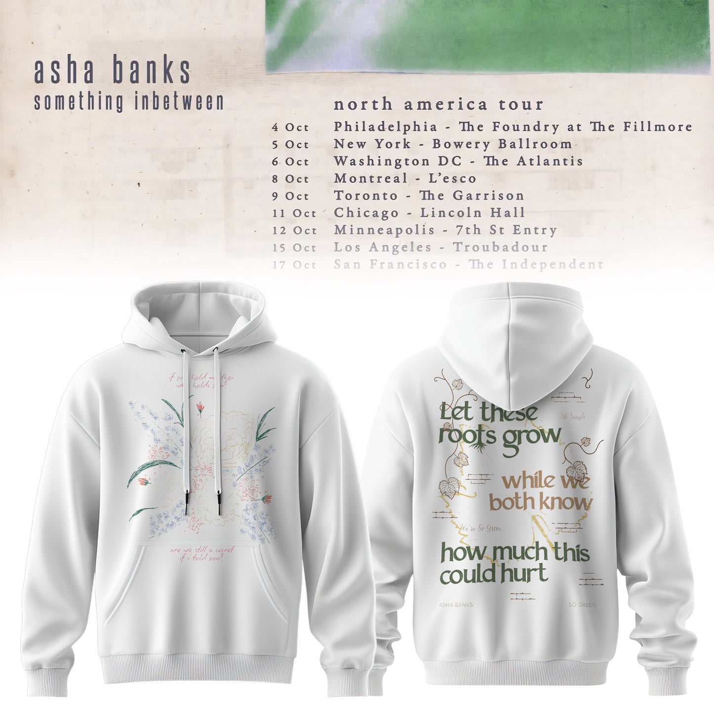 ASHA BANKS – SOMETHING INBETWEEN TOUR HOODIE