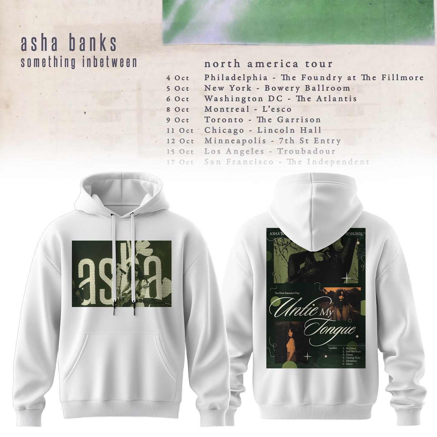 ASHA BANKS – SOMETHING INBETWEEN TOUR HOODIE