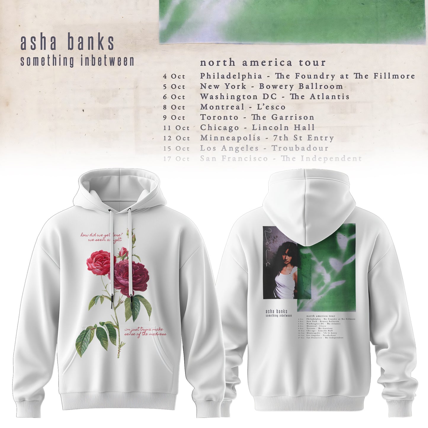 ASHA BANKS – SOMETHING INBETWEEN TOUR HOODIE