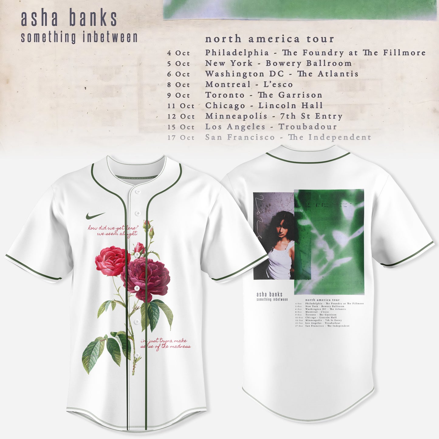 ASHA BANKS – SOMETHING INBETWEEN TOUR JERSEY