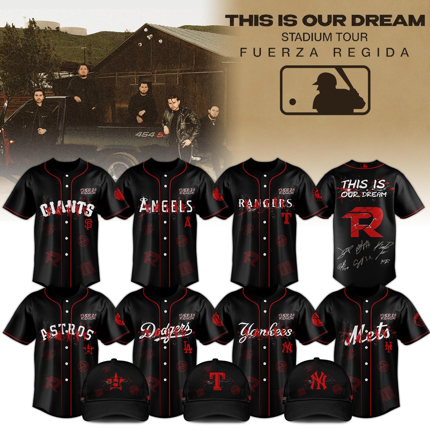 Baseball x Fuerza Regida This Is Our Dream Stadium Tour 2026 Jersey Limited Edition