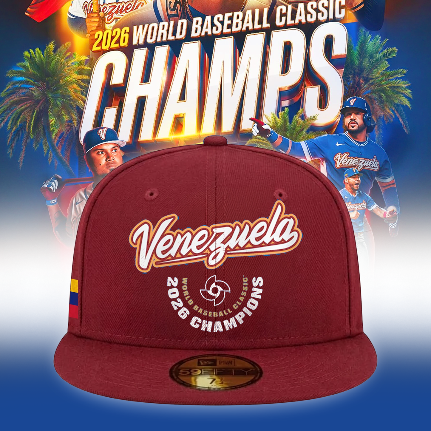 Venezuela Baseball 2026 World Baseball Classic Champions Snapback Hat